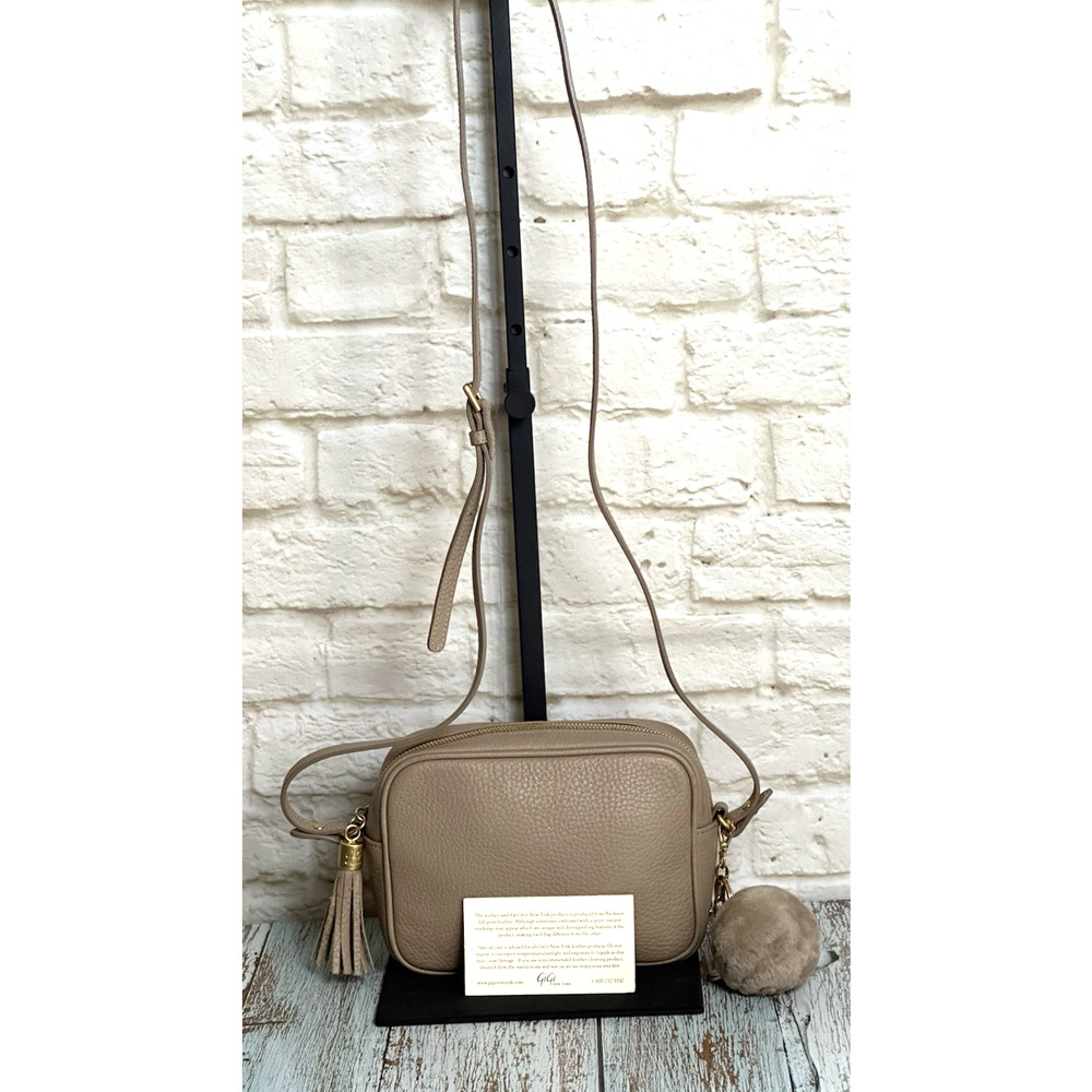 Gigi Crossbody Handbag Women's Leather Handbag Camera Bag Tan Beige Small - Picture 6 of 16